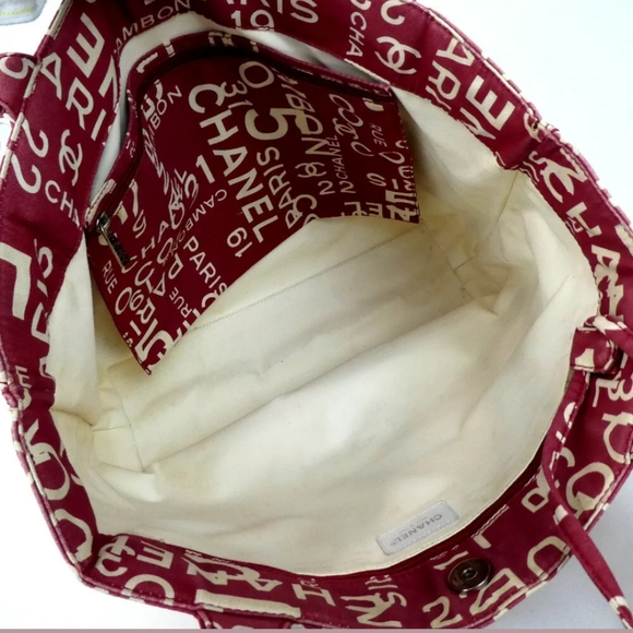 AUTHENTIC CHANEL 7422649 BYCY LINE TOTE BAG CANVAS - Picture 4 of 8